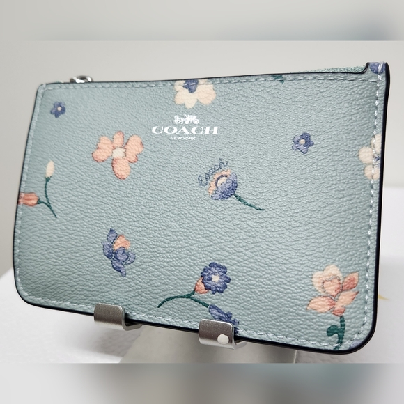 COACH Light Teal Key Pouch NWT C1672G - Picture 1 of 13